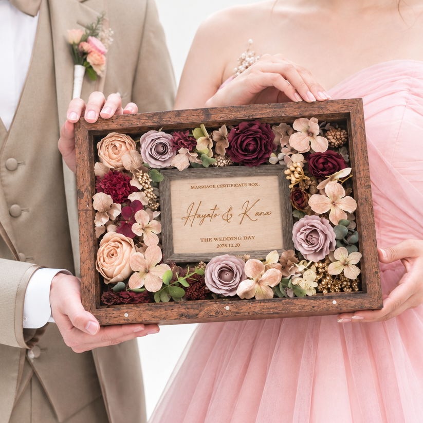 【ゲスト参加型】フラワーセレモニー結婚証明書｜アンティーク