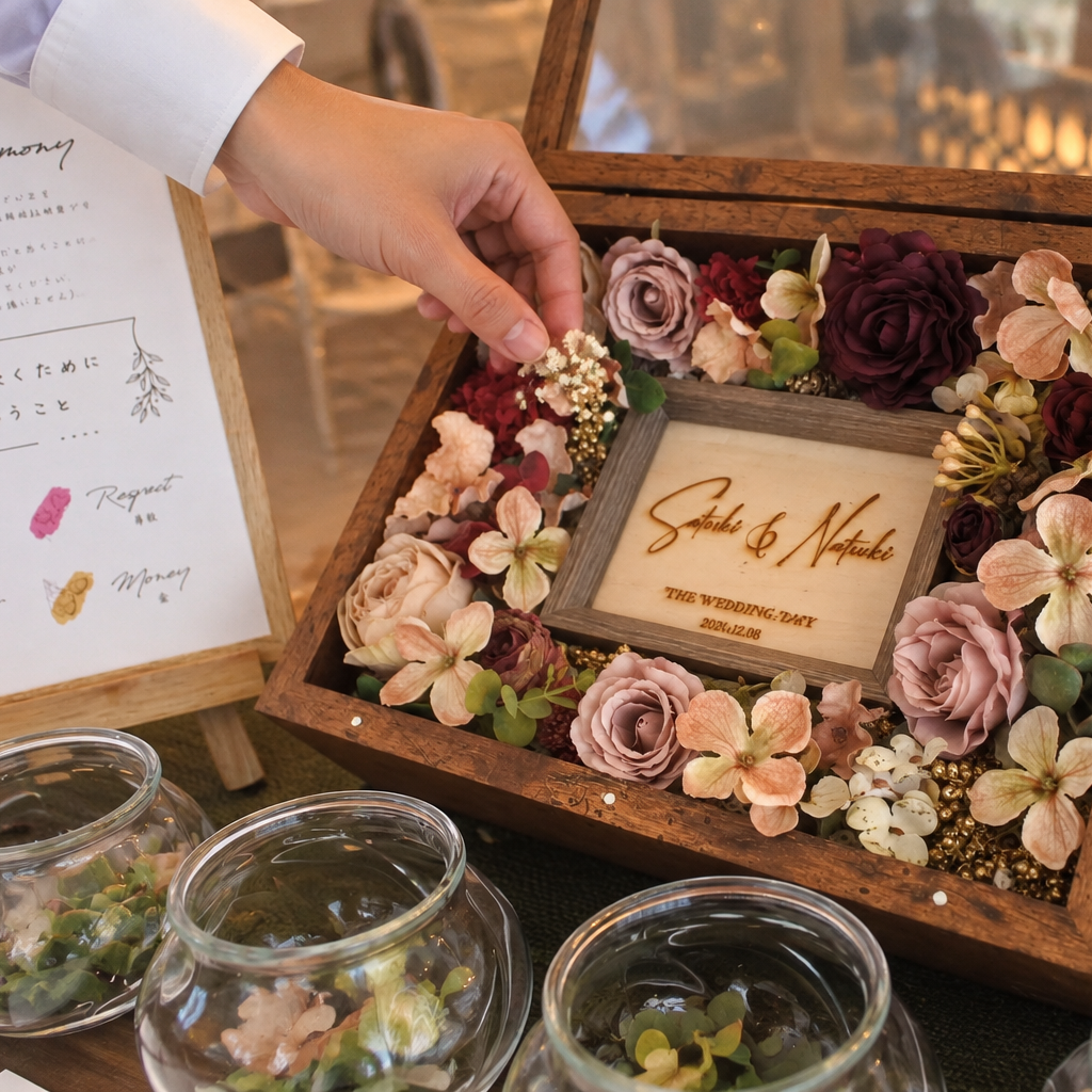 【ゲスト参加型】フラワーセレモニー結婚証明書｜アンティーク