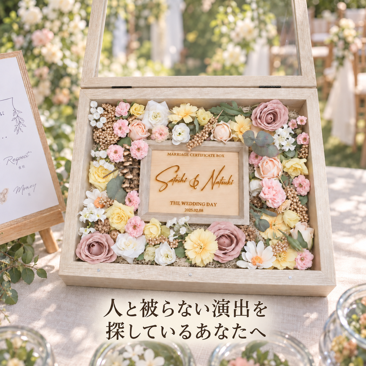 【ゲスト参加型】フラワーセレモニー結婚証明書｜パステル